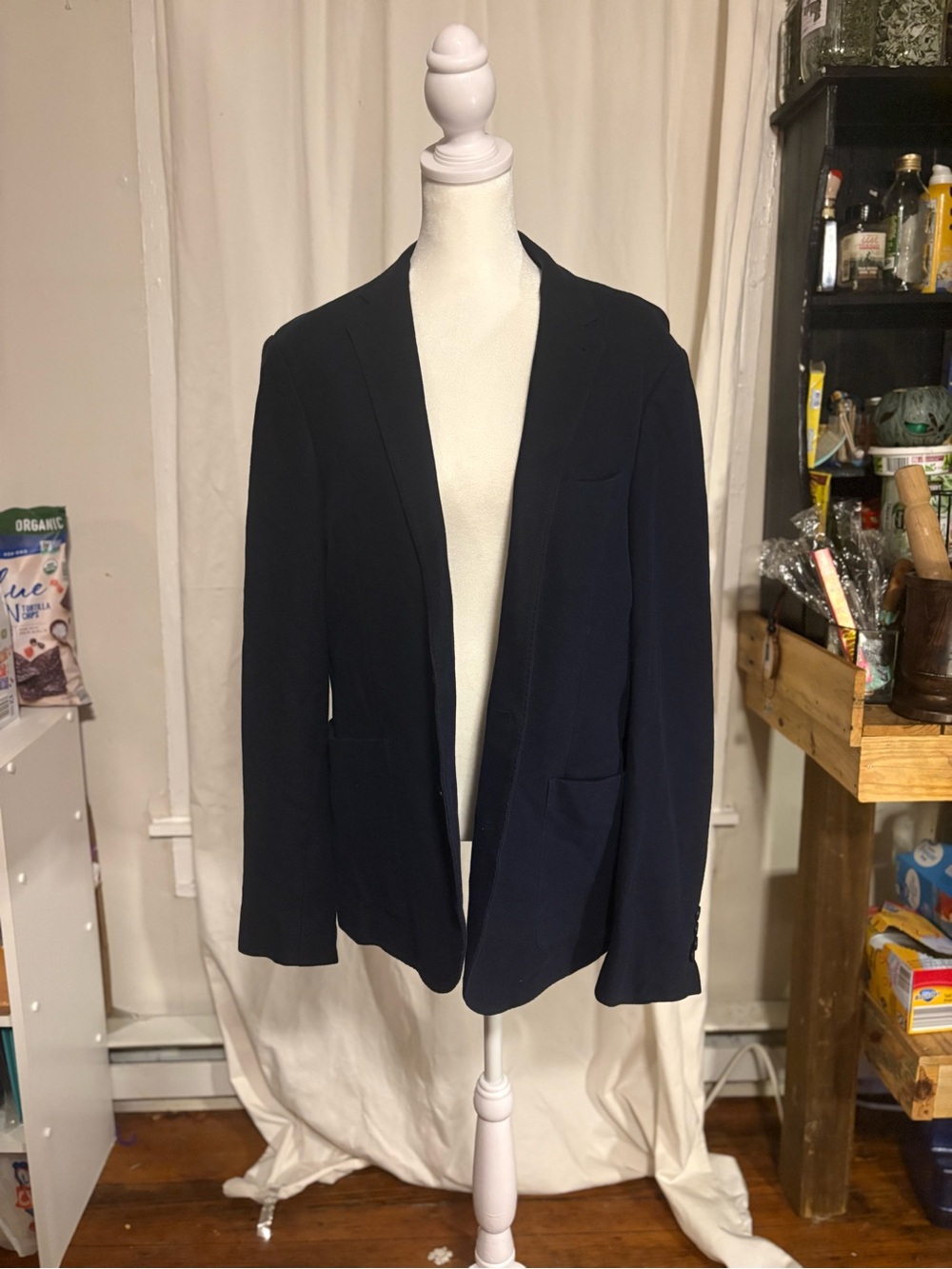 Paul Smith Navy Open-Front Blazer
